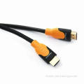 HDMI Cable Assemblies with Dual-color Molding/Supports 1,080P Resolution/Blister/Polybag Package